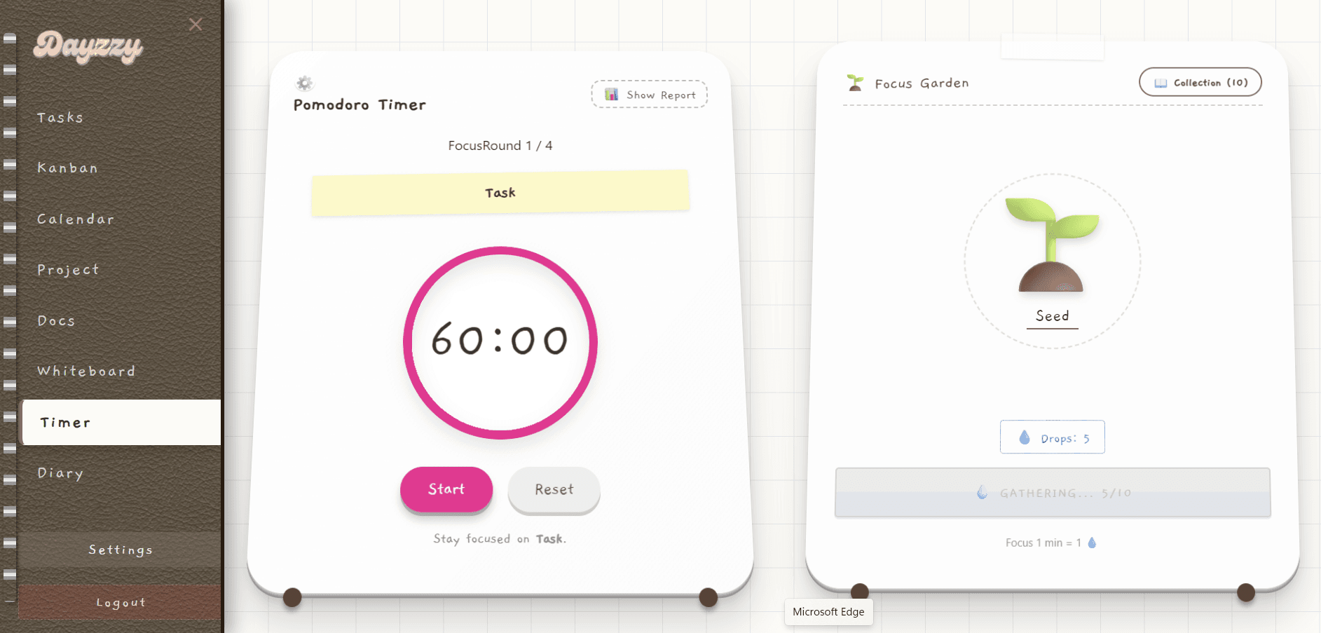 Dazzy: Gamification / plant challenge preview