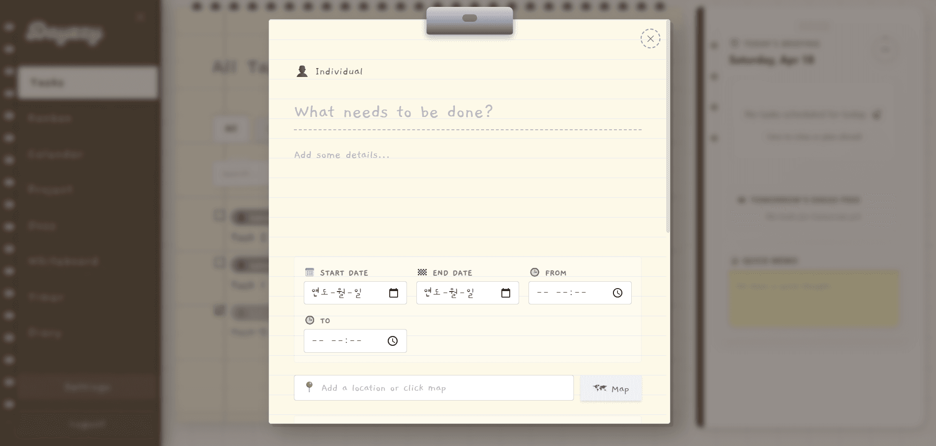 Dazzy: New task preview