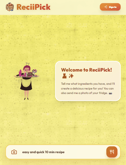 ReciiPick: Recipe search / step by step preview